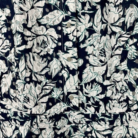 SERIE SUNCOO PARIS ROBE CASTOR EYELET FLORAL FIT & FLARE 3/4 SLEEVE DRESS - Picture 16 of 16